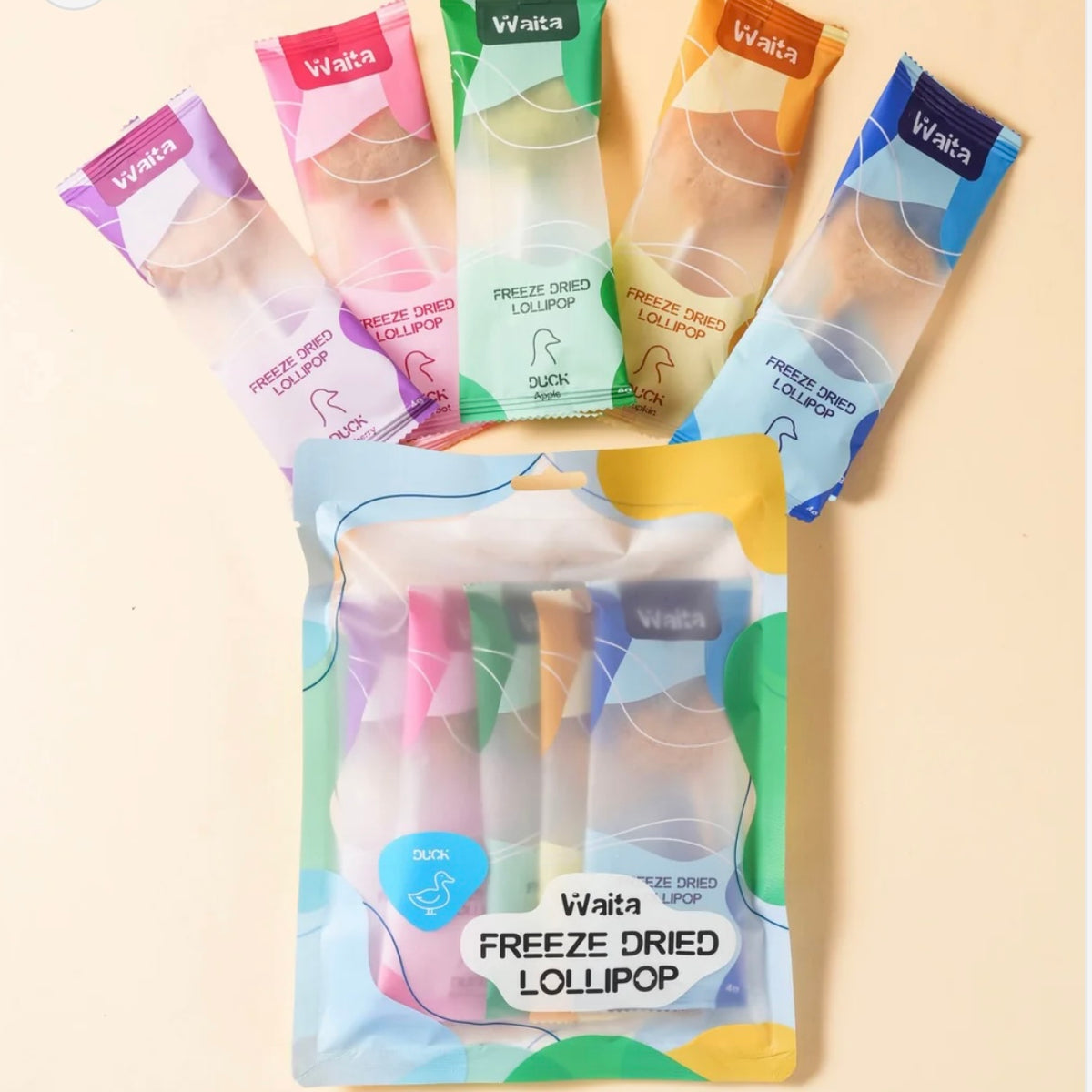 WAITA PET | FREEZE DRIED DUCK LOLLIPOP | 5 FLAVOURS