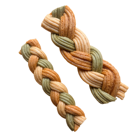 PEANUT BUTTER TRICOLOUR BRAID | 2 SIZES